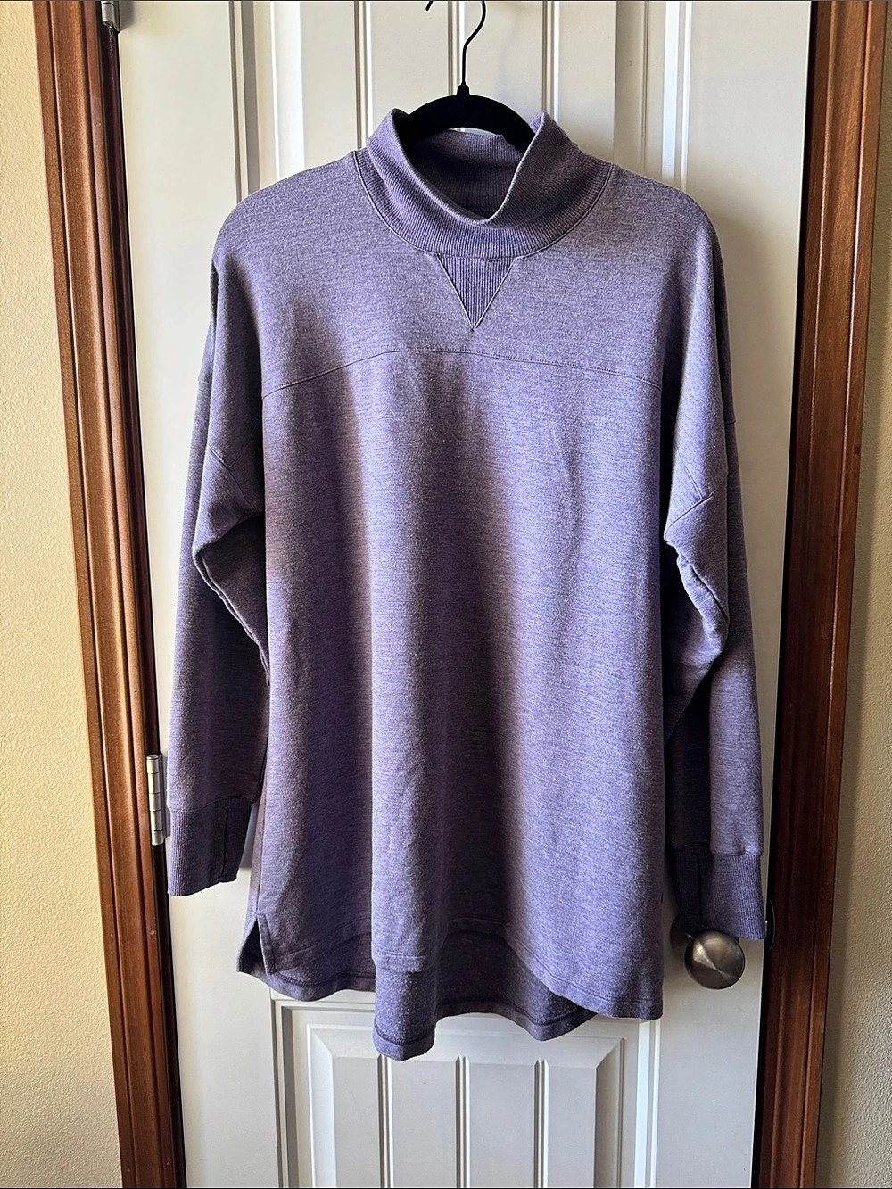 L.L.Bean Women's Item 514099 Quarter-Zip Top Purple XL Like New